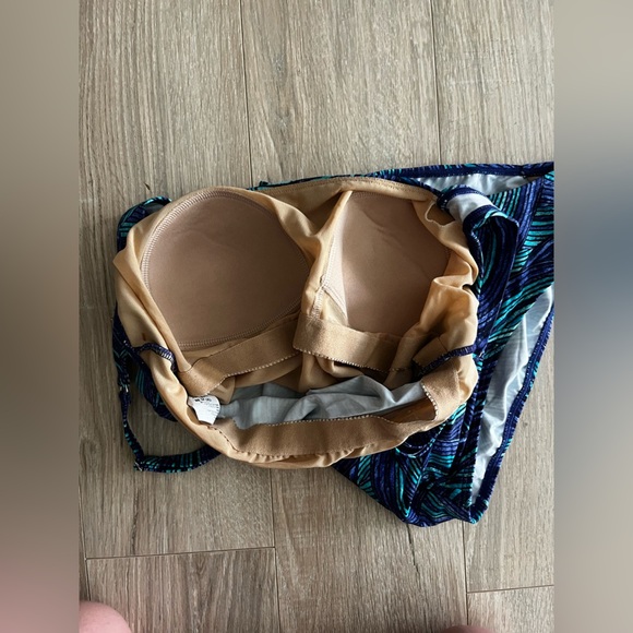 L.L. Bean Women's BeanSport Swimwear Squareneck Tanksuit Print - Size 10 - Picture 4 of 7